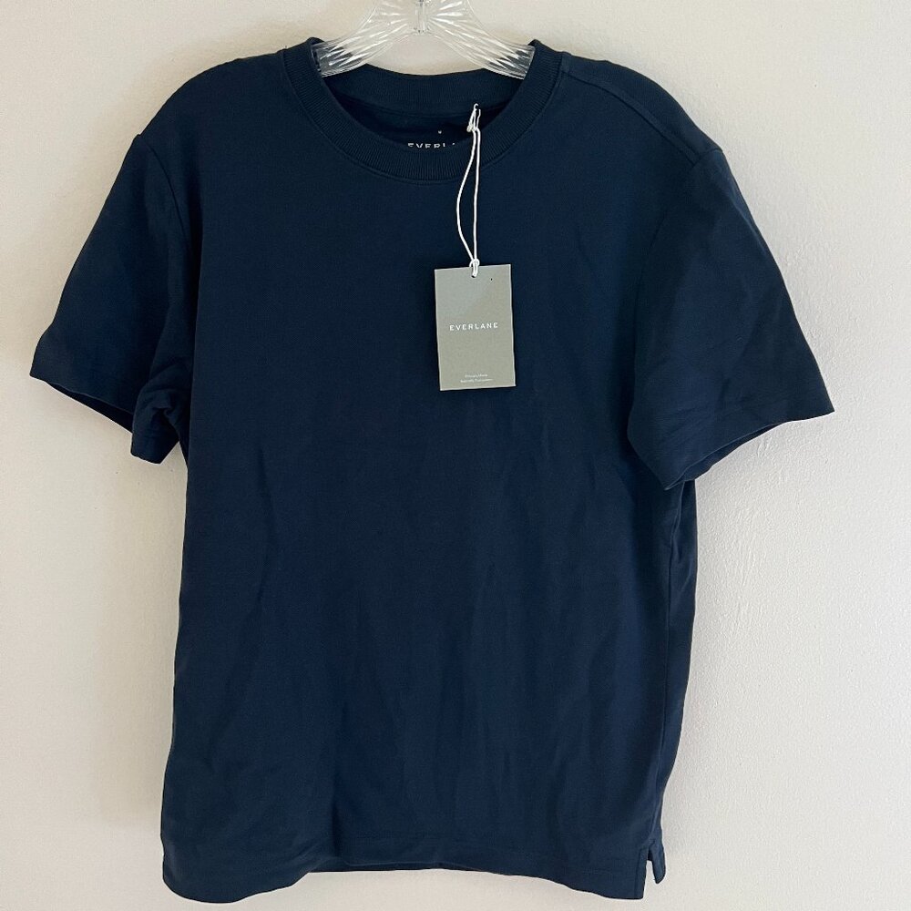 Everlane Shirt Short Sleeve Navy M Crew Neck Uniform Mens Casual Preppy Crew